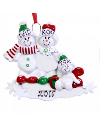 Family Snowman Personalized Christmas Ornament