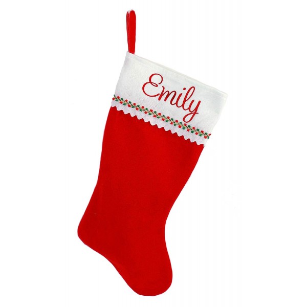 Personalized Christmas Stocking White Felt