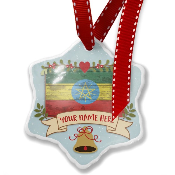 NEONBLOND Custom Ethiopia Christmas Ornament