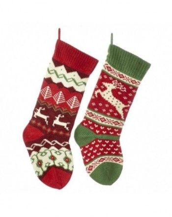 Kurt Adler Reindeer Stockings Assorted