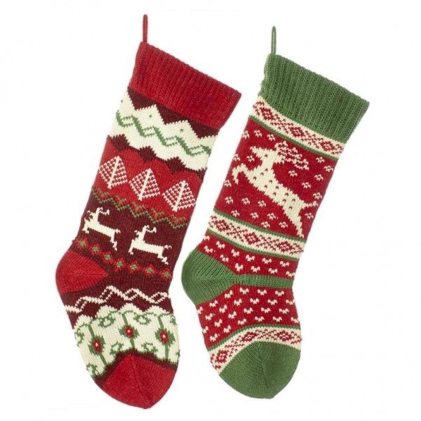 Kurt Adler Reindeer Stockings Assorted