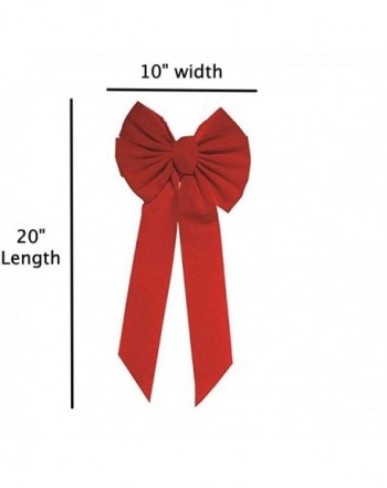 Red Bow - Christmas Wreath Bow - Great for Large Gifts - Indoor/Outdoor ...