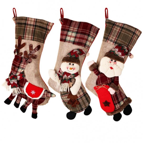 PartyTalk Christmas Stockings Reindeer Decorations