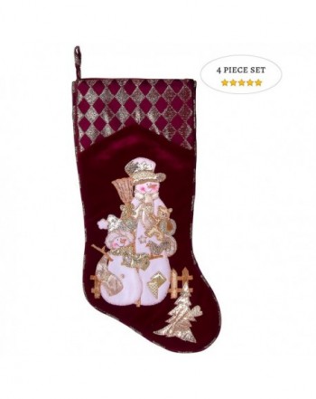 Embroidered Farmhouse Christmas Stockings Decorations