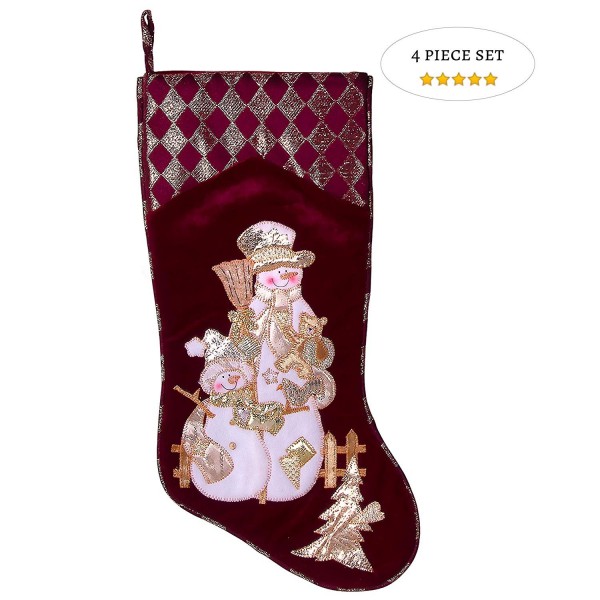 Embroidered Farmhouse Christmas Stockings Decorations