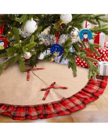 Aproo Christmas Burlap Ruffled Decorations