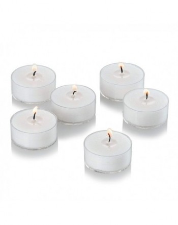 White Tealight Candles Clear Cup