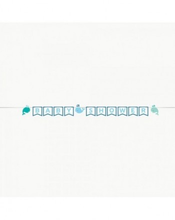 Blue Whale Shower Ribbon Banner