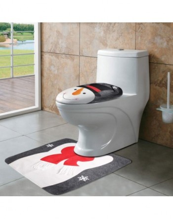 CrtWorld Christmas Toilet Snowman Bathroom