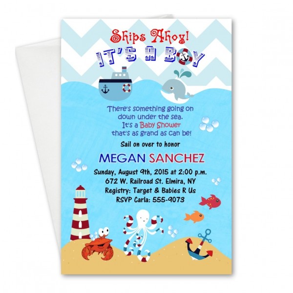 newyorkinvitations Nautical Baby Shower Invitations