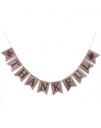 Thankful Burlap Banner Party Decorations