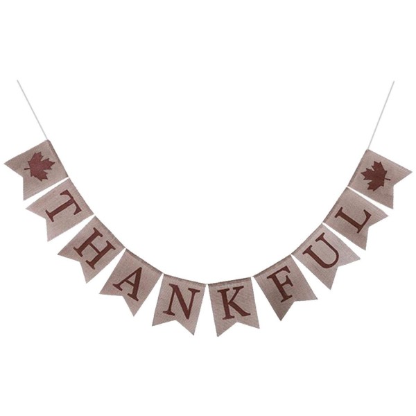 Thankful Burlap Banner Party Decorations