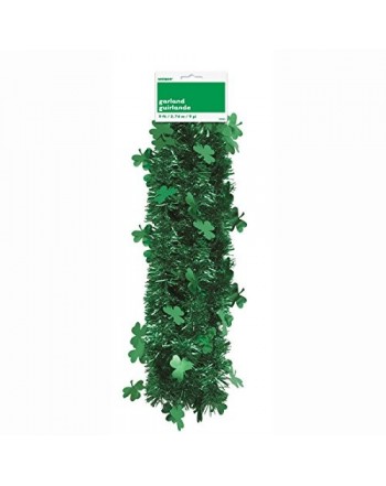 Saint Patricks Shamrock Tinsel Garland