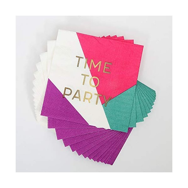 Cocktail Napkins - Set of 50 - Time To Party Napkins - Perfect Beverage ...