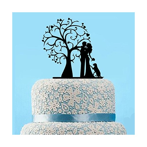 Wedding Topper Silhouette Rustic Unique