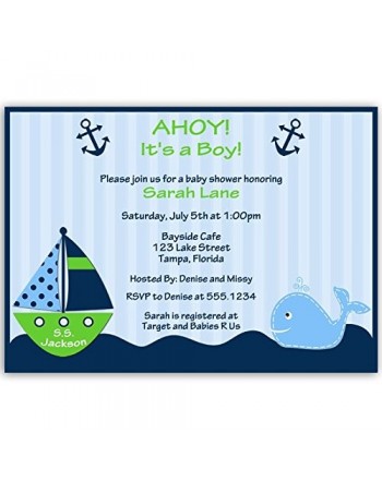 Nautical Invitations Sailboat Personalized Envelopes