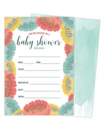 Shower Invitations Elegant Design Envelopes