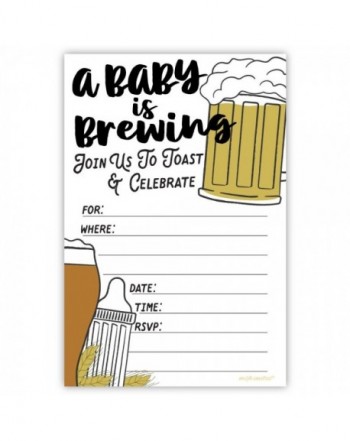 Brewing Shower Invitations Count Envelopes