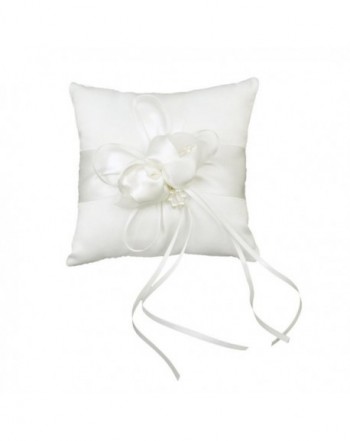 OUNONA Pearls Ceramony Cushion Ribbons