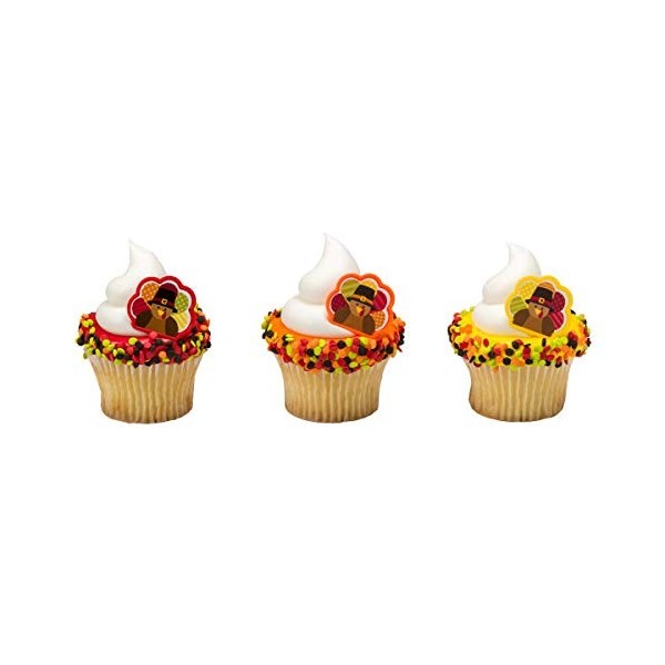 Thanksgiving Turkey Cupcake Topper Rings