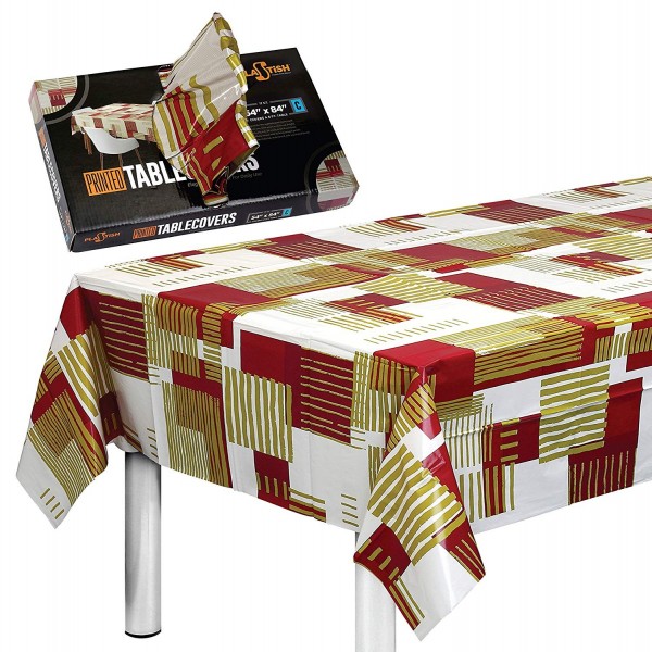 Plastish Disposable Tablecloths Checkered Rectangle