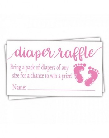 Pink Baby Diaper Raffle Tickets