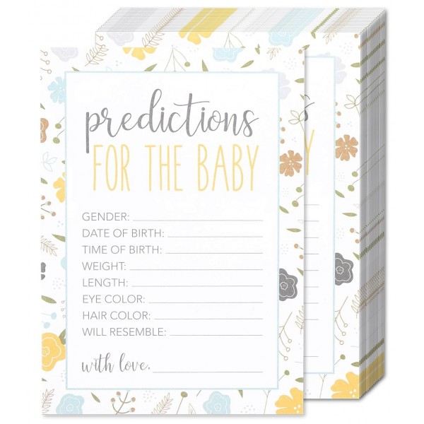 Sheets Shower Predictions Party Games Sheets Shower Predictions Party Games