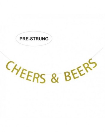 CHEERS BEERS Banner Glitter Garland