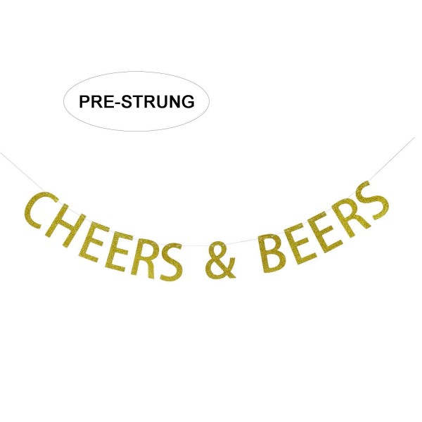 CHEERS BEERS Banner Glitter Garland CHEERS BEERS Banner Glitter Garland