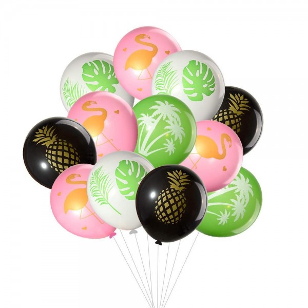 Tropical Balloons Flamingo Pineapple Hawaiian