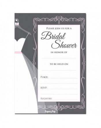 Bridal Shower Invitations Envelopes Pack