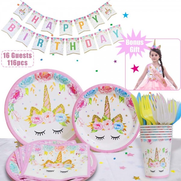 Supplies Headband Birthday Tableware Decorations