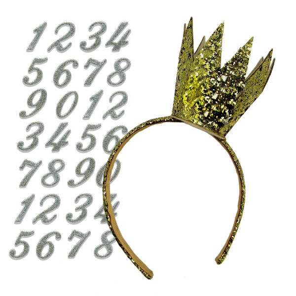 Birthday Crown Headband Customizable Numbers