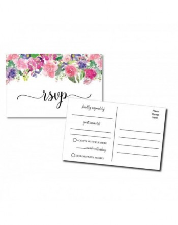Floral RSVP Postcards Retirement Invitations