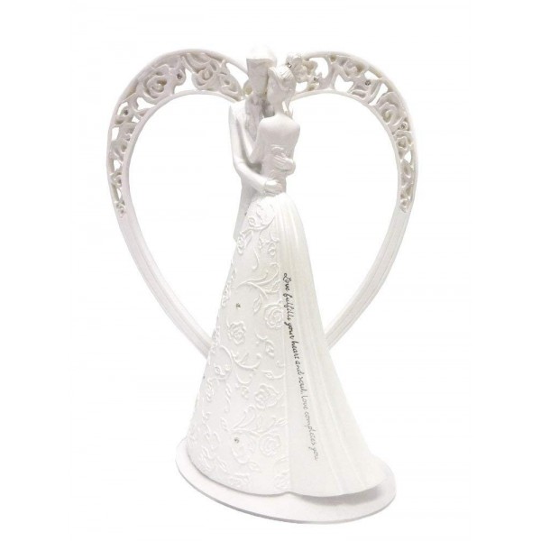 Heart Language Wedding Topper Figurine