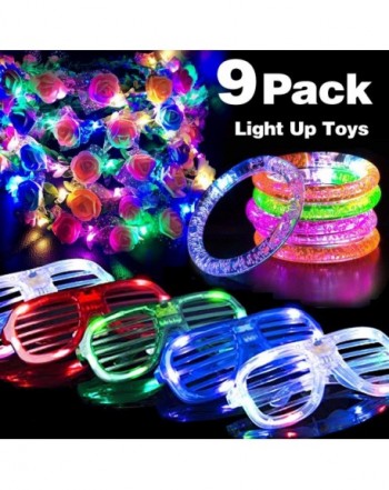 Light Up Glow in The Dark LED Glow Party Favors 3 Light Up Bracelets 3 ...