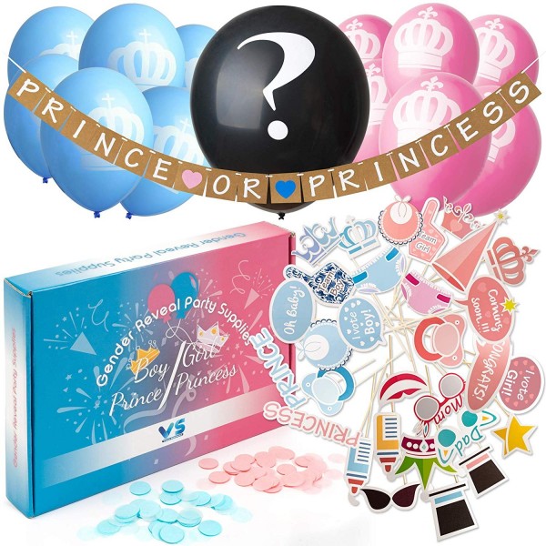 46 Piece Gender Reveal Party Supplies