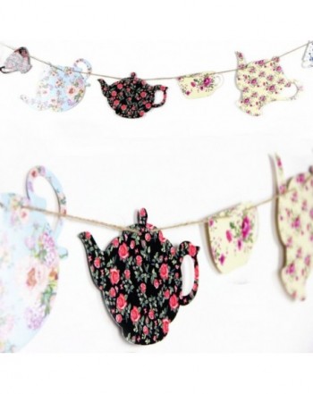 SUNBEAUTY Teapots Hanging Garlands Birthday