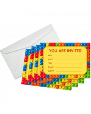 Building Blocks Birthday Invitations Envelopes