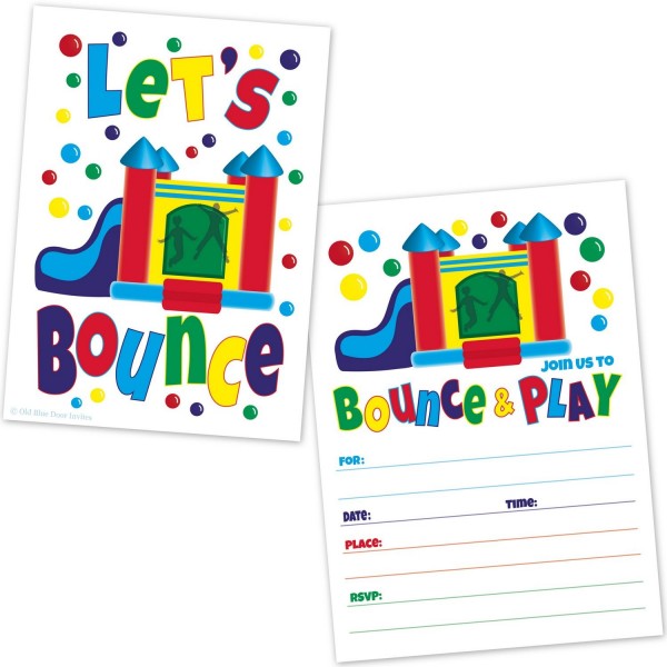 Bounce House Birthday Party Invitations Kids Jump And Play Birthday Invites 20 Count With bounce-house-birthday-party-invitations-kids-jump-and-play-birthday-invites-20-count-with