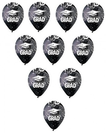 Count BLACK Graduation Congratulations Balloons