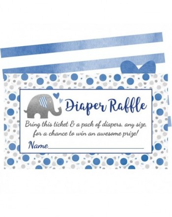 Blue Elephant Diaper Raffle Tickets