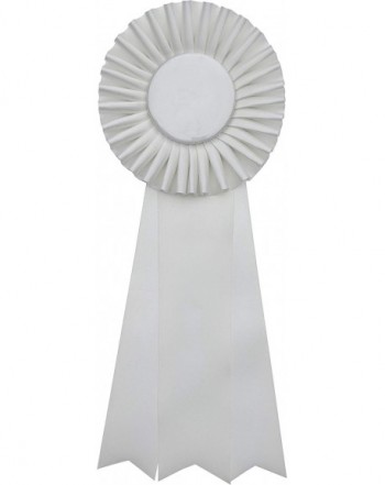 Medium Large White Blank Ribbon Rosette
