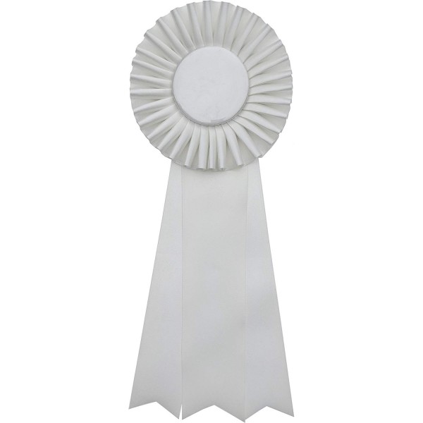 Medium Large White Blank Ribbon Rosette