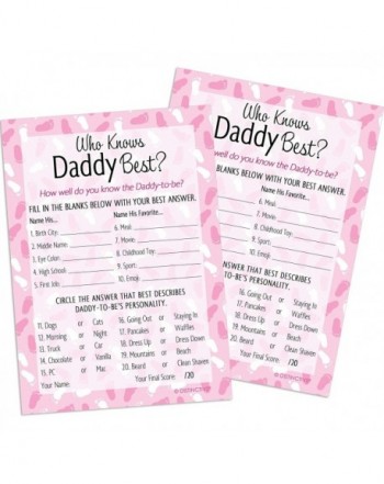 Knows Daddy Shower Cards Count
