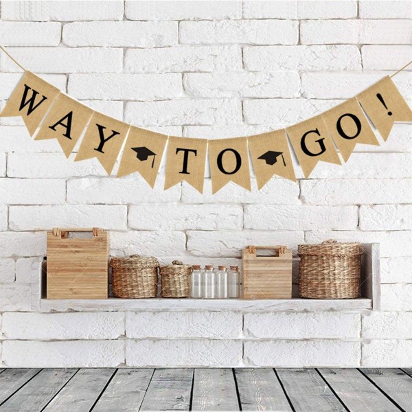 Burlap Banner Graduation Party Decoration