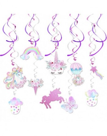 WERNNSAI Unicorn Hanging Swirl Decorations