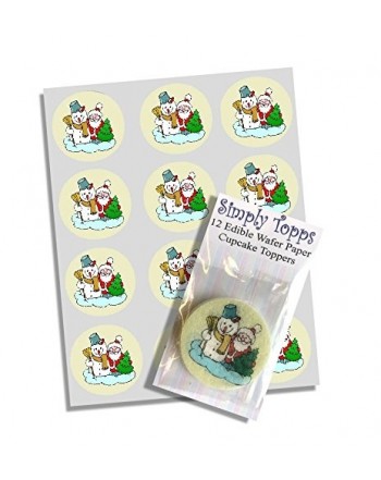Christmas Scene cupcake toppers decoration