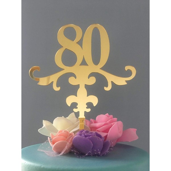 ShinyBeauty Cake Topper Birthday 80th Birthday Cake Topper