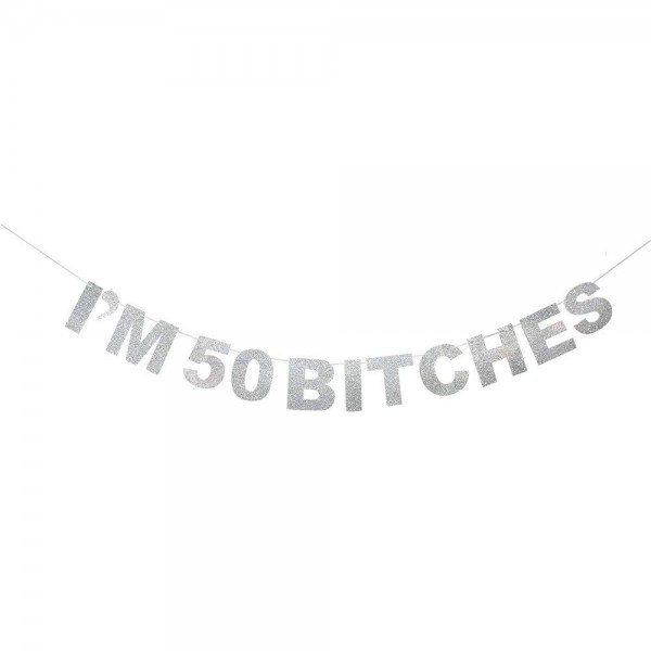 Bitches Banner Glitter Birthday Decoration Bitches Banner Glitter Birthday Decoration